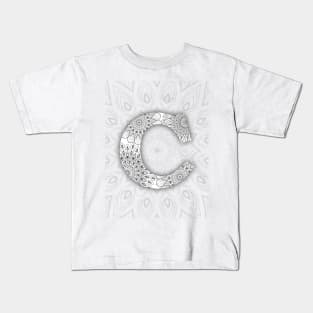 'C' intricate pattern Kids T-Shirt